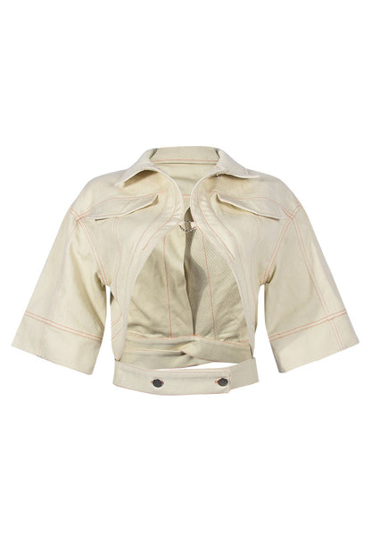 Midriff Crop Top Jacket