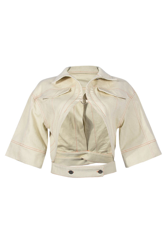 Midriff Crop Top Jacket