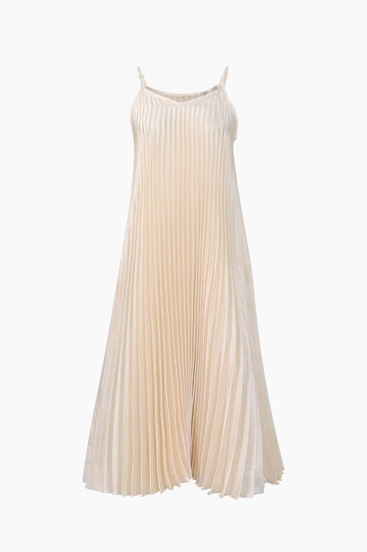 Sling Pleated Maxi Dresses