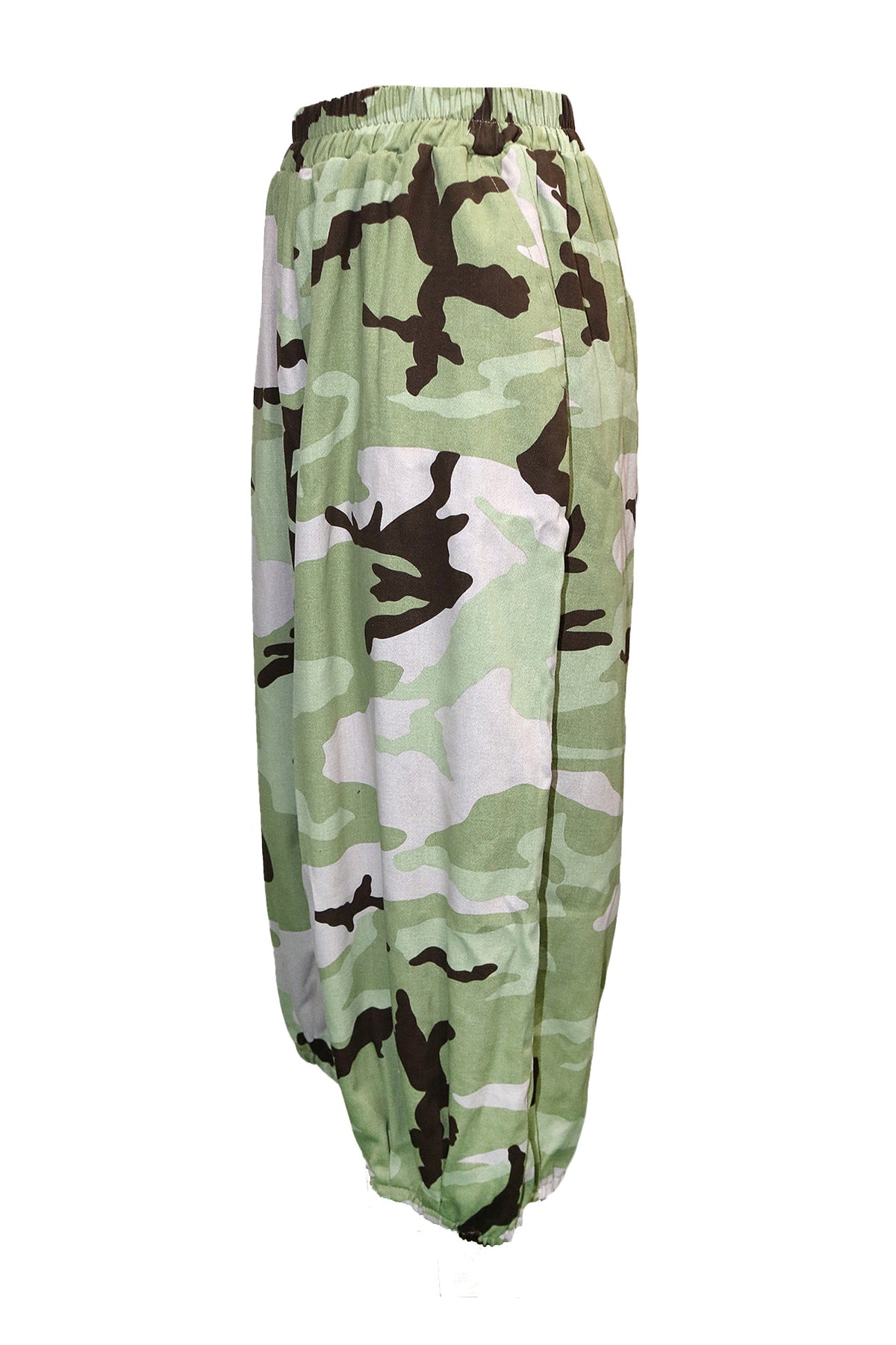 Camo Print High Waist Balloon Pants
