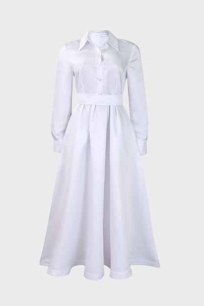 Solid Shirt Dress