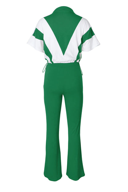 Elastic Waist Colorblock Sport 2-Piece Set
