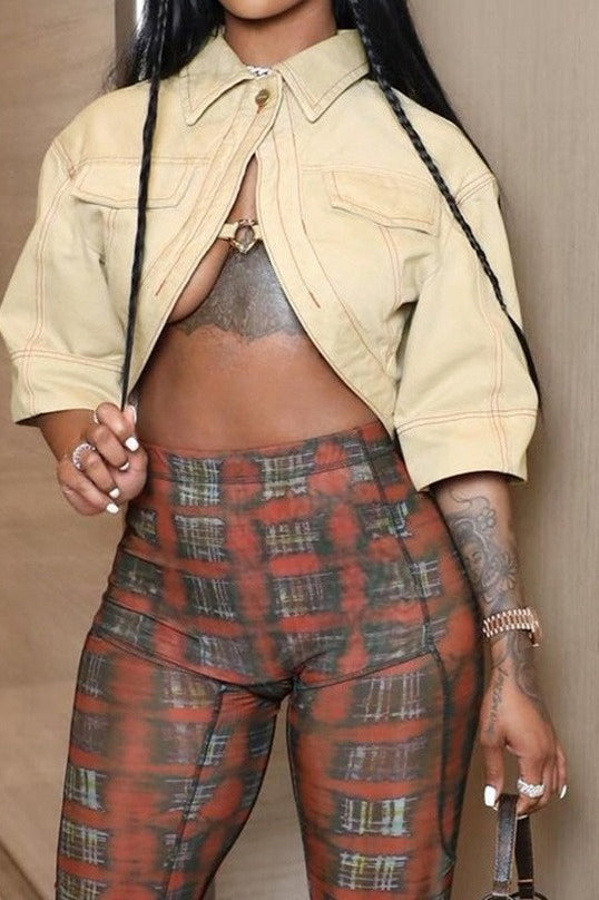 Midriff Crop Top Jacket