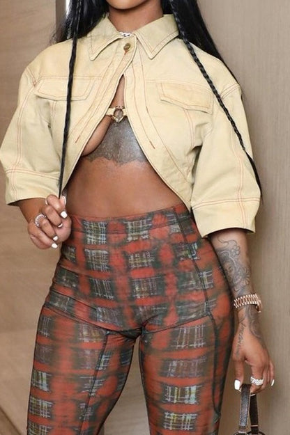 Midriff Crop Top Jacket