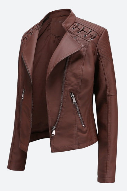 Women Classic Leather Jacket