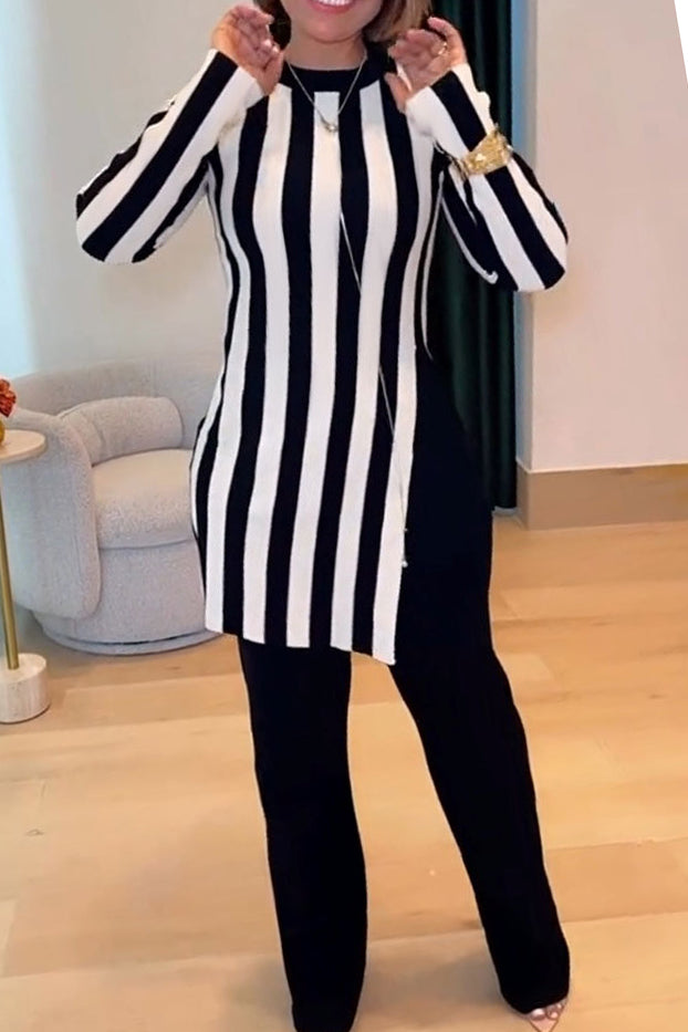 Striped T Shirts & Pants Set