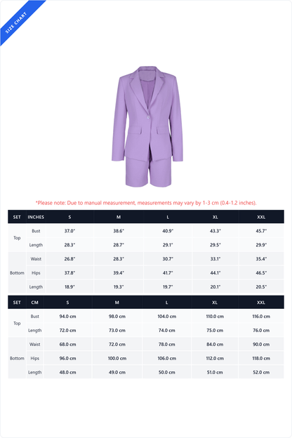 Tailored Blazer & Short Suit Set
