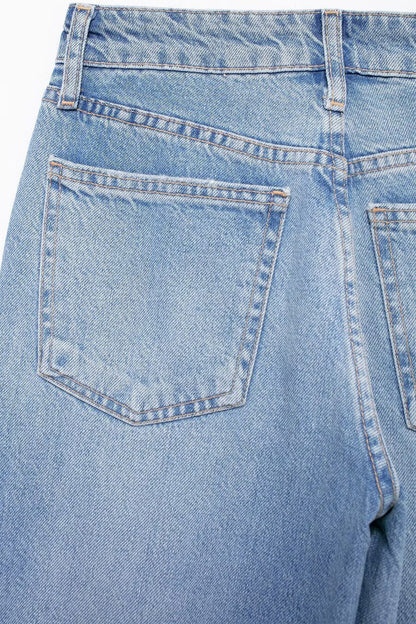 Rhinestone Straight Leg Jeans