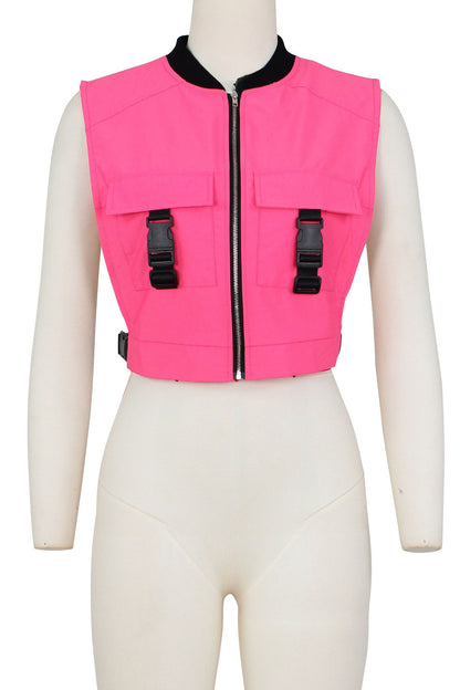 Cargo Zipper Vest Top