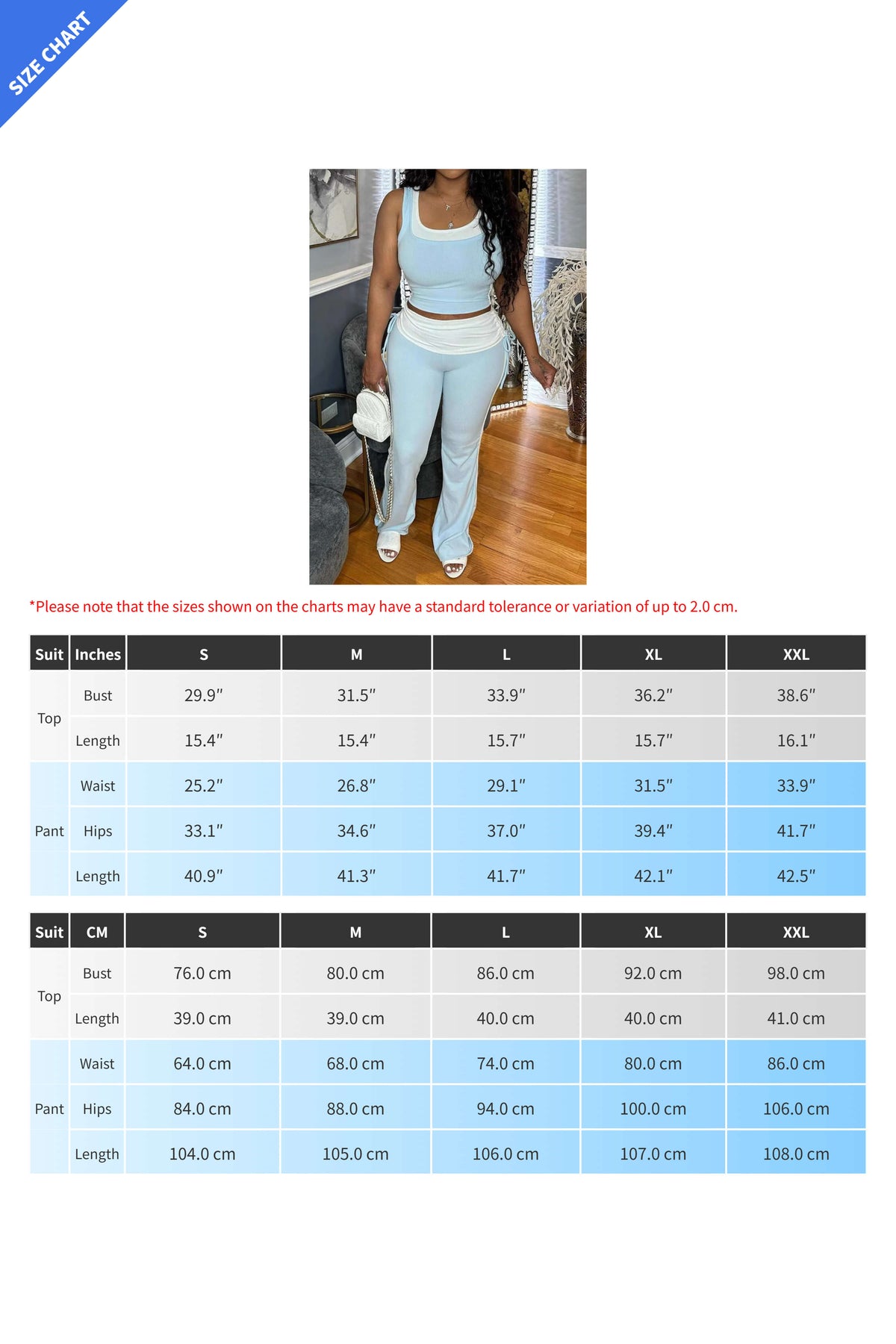 Colorblock Sleeveless Top and Pants Outfit