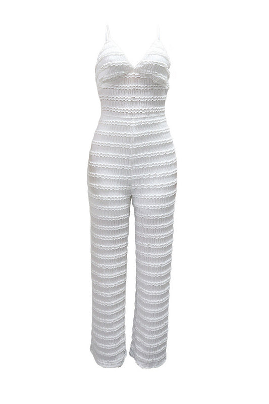 Sleeveless Wide Leg Spaghetti Strap Jumpsuit