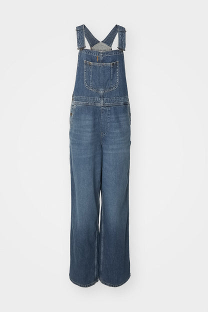 Casual Loose Fit Denim Overalls