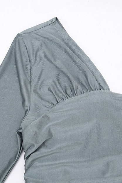 Asymmetric Ruched Top & Leggings Set