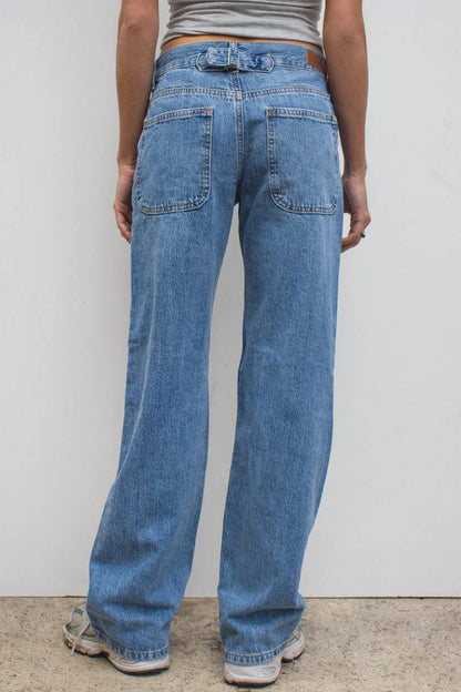 High Waist Loose Wide Leg Denim Jeans