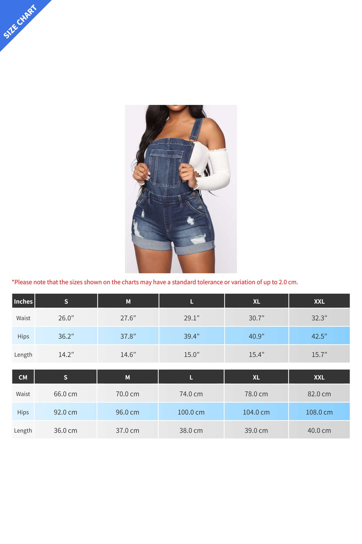 Distressed Denim Suspender Romper