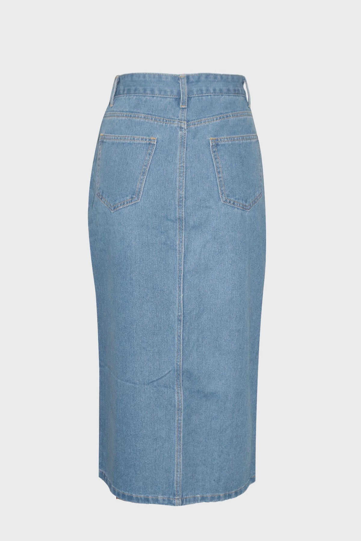 Slit Denim Skirt