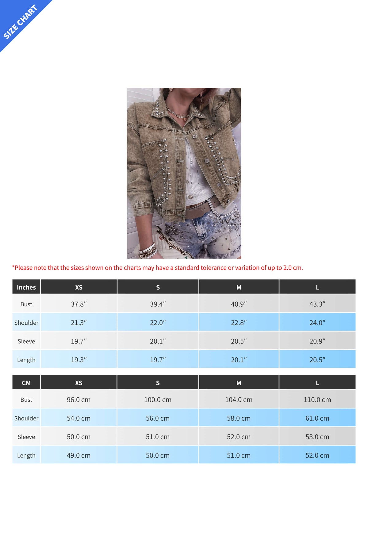 Rivet Studded Pocketed Denim Jacket