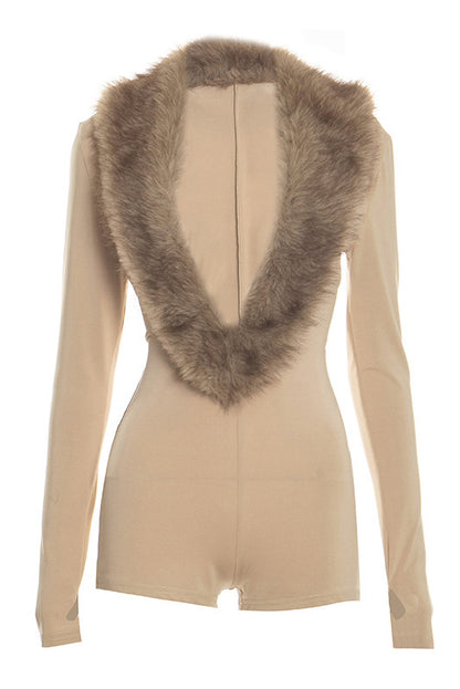 Soft Faux Fur Romper