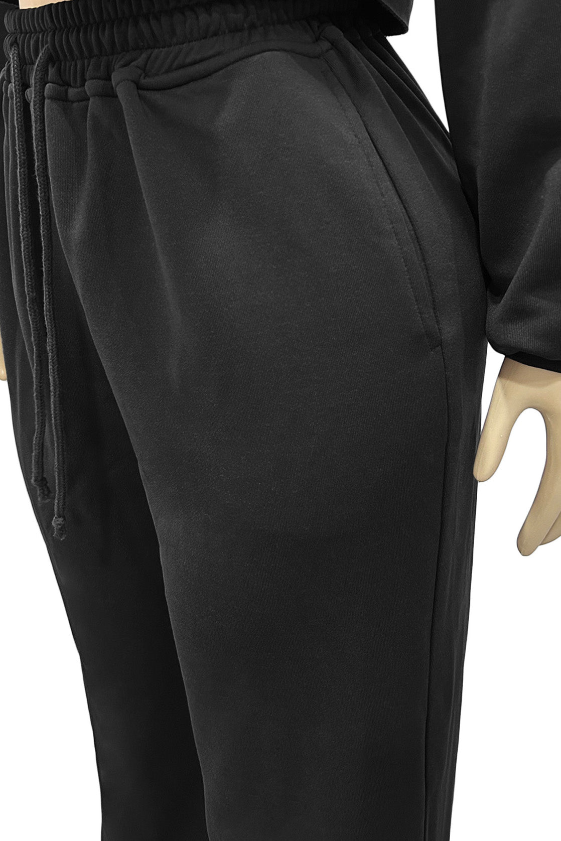 Cropped Zip Hoodie & Wide Leg Sweatpants Set
