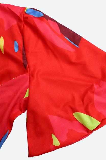 Tie Bow Colorblock Blouse
