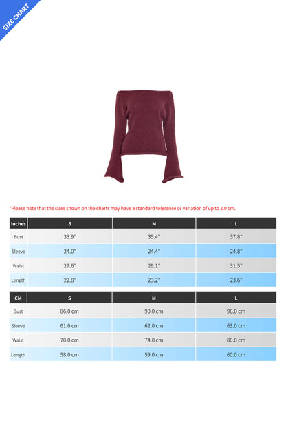 Off Shoulder Knitted Sweater