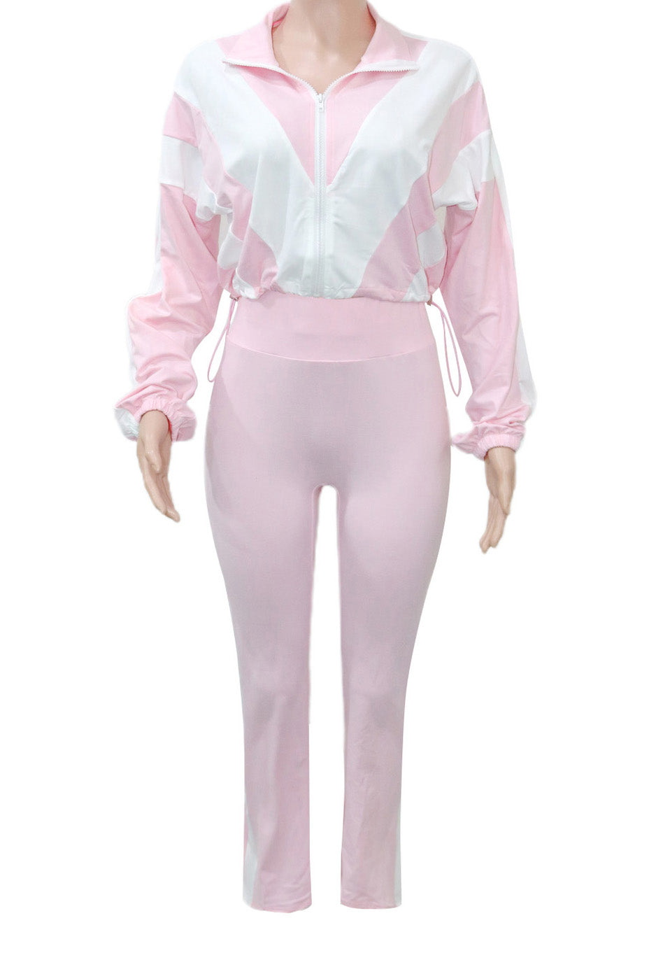 Sporty Color Block 2-Piece Tracksuit