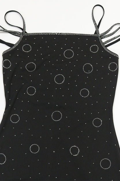 Sexy Rhinestone Cami Party Maxi Dress