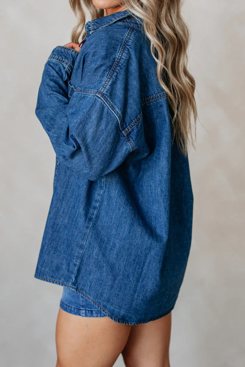 Oversized Boyfriend Denim Shirt