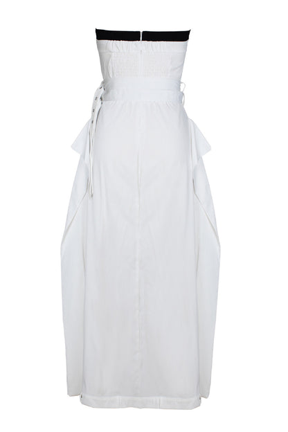 Strapless Buckle Maxi Dress