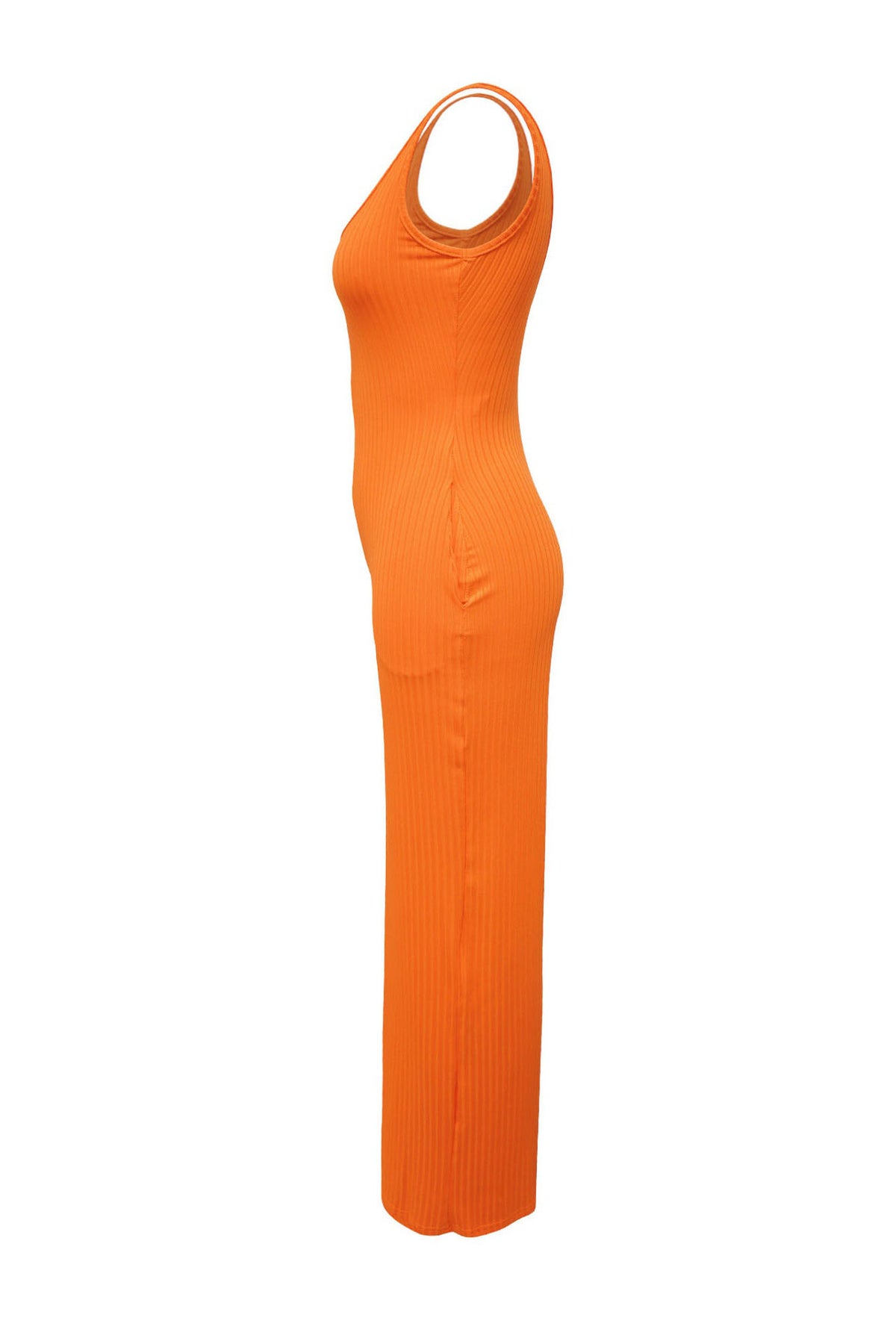 2-Piece Ribbed Knit Tank Jumpsuit & Cropped Top Set