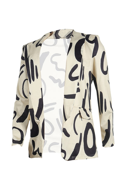 Fitted Long Sleeve Blazer Coat