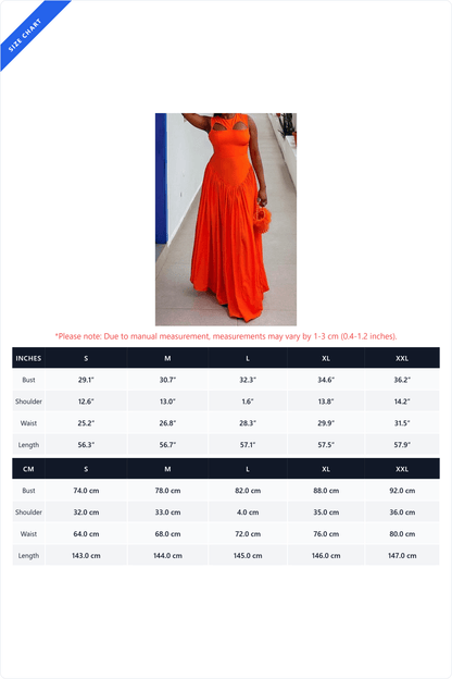 Cutout Drop Waist Maxi Dress