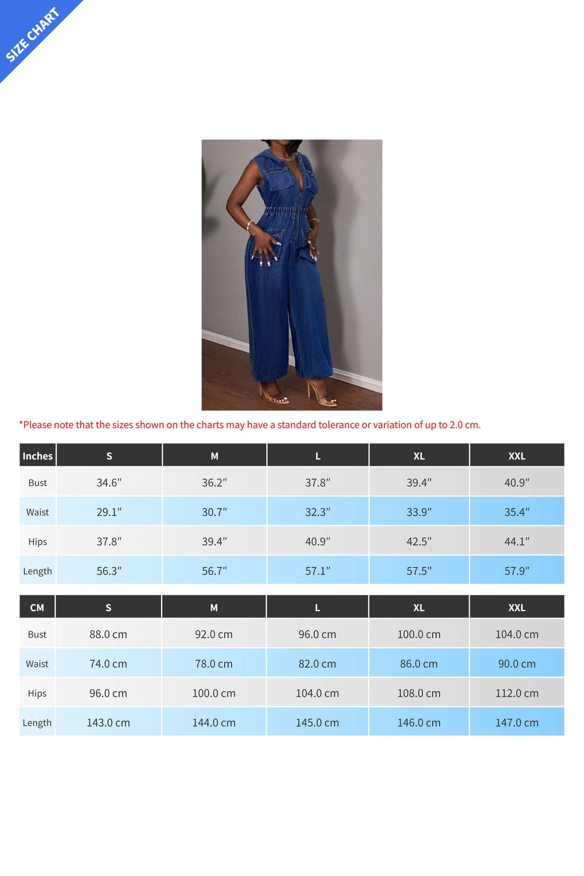 Sleeveless Hooded Denim Jumpsuit