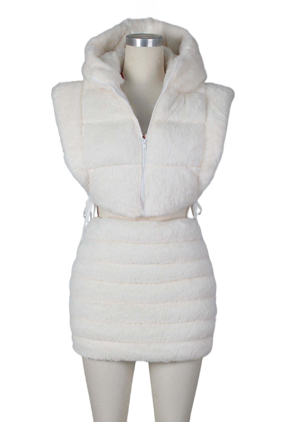 Faux Fur Teddy Vests Sets