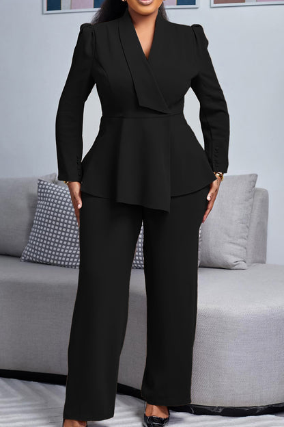 Lapel Blazer & Pants Set