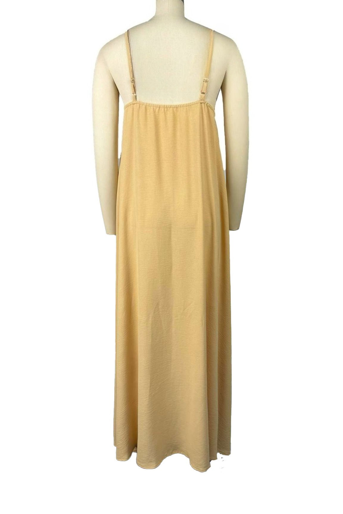 Pleated Spaghetti Strap Maxi Dress