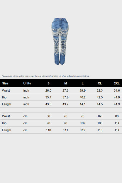 Rhinestone Denim Jeans