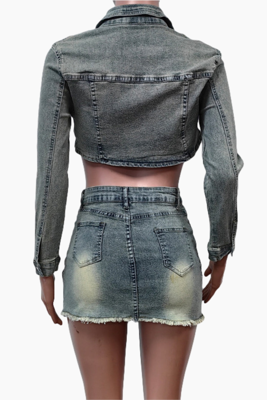 Denim Skirt Set