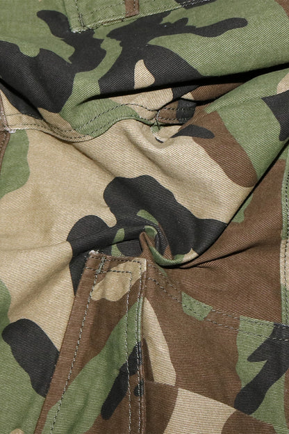 Camo Print Utility Cargo Shorts