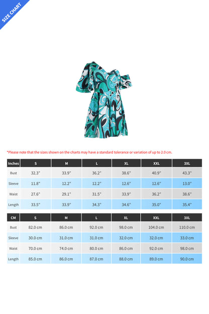 Asymmetrical Ruffle Sleeve Waist Slim Dress