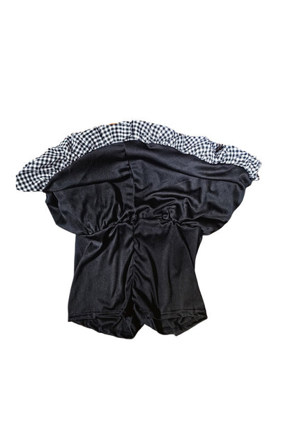 Plaid Patchwork O Neck Long Sleeve Set