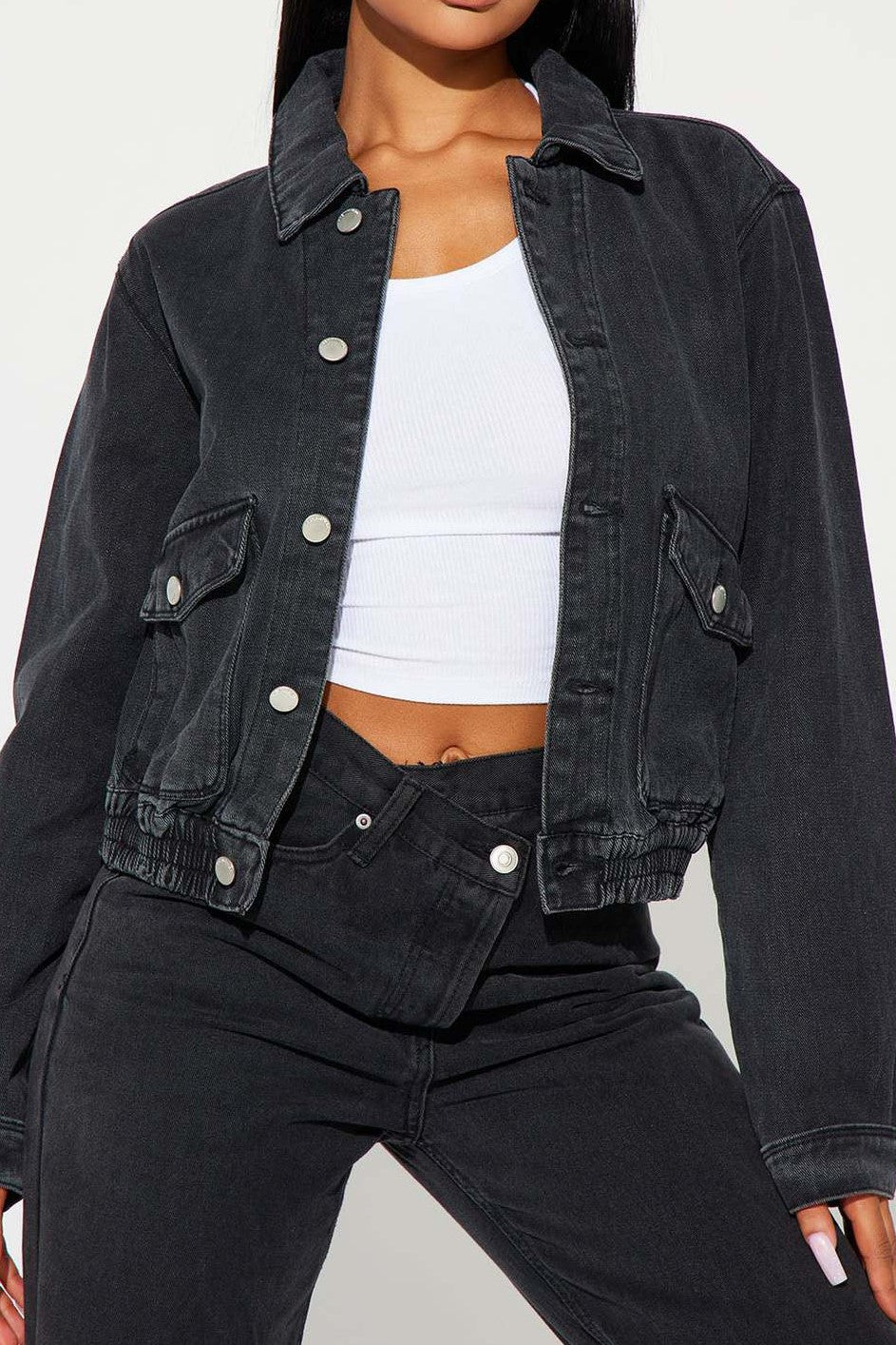 Denim Cropped Jacket