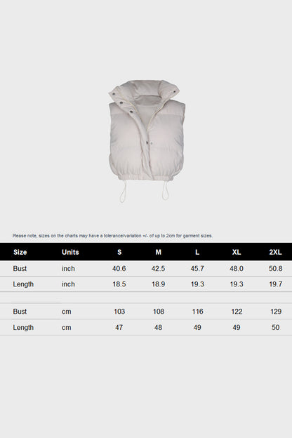 Cropped Puffer Vest