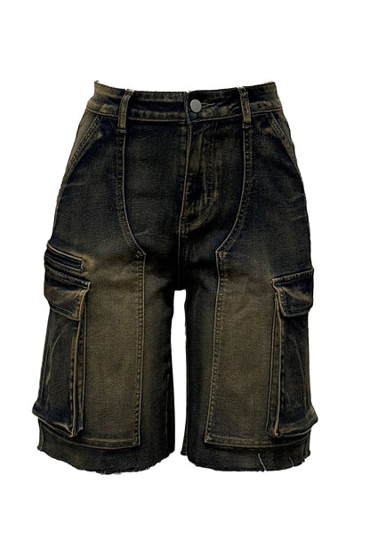 Cargo Denim Shorts