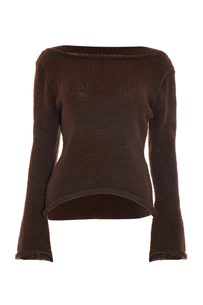 Off Shoulder Knitted Sweater