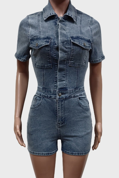 Denim Romper