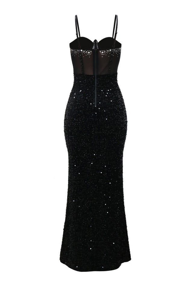 Velvet Sequin Party Dress