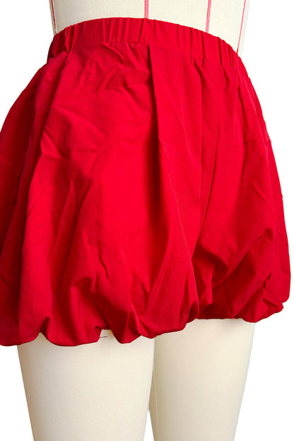 Bubble High Waist Puffy Pleated Shorts