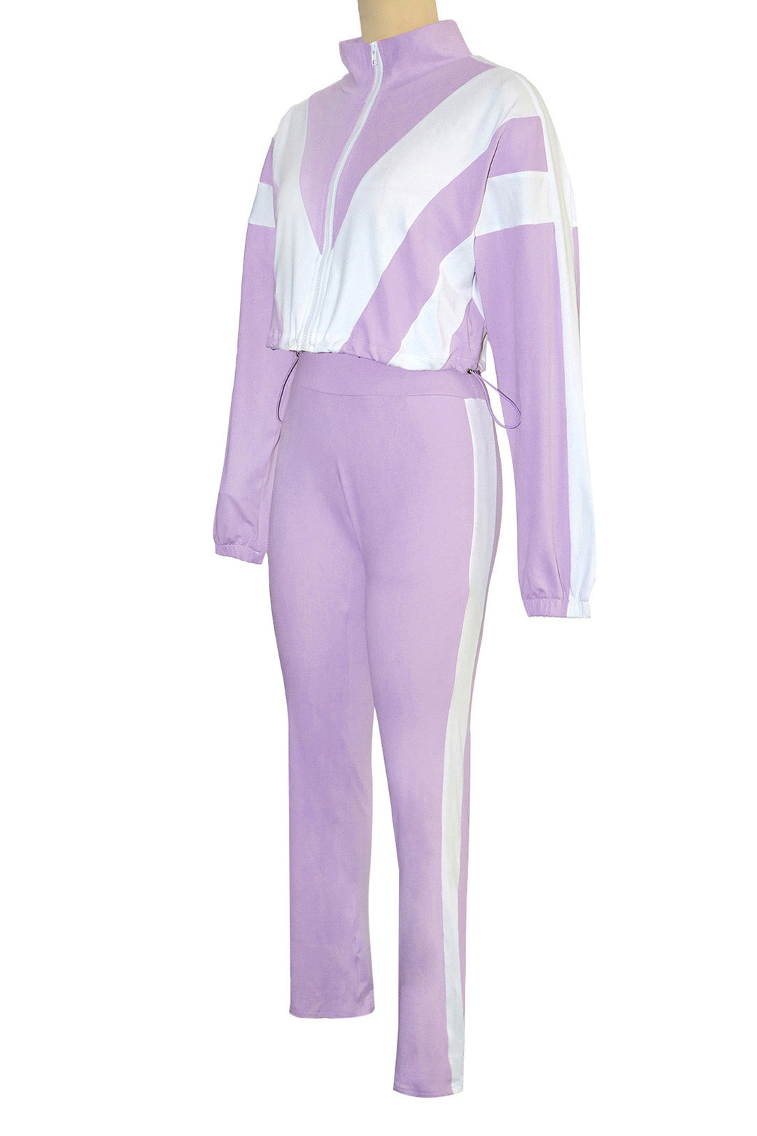 Sporty Color Block 2-Piece Tracksuit