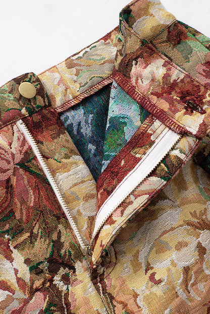 Jacquard Cargo Skirt